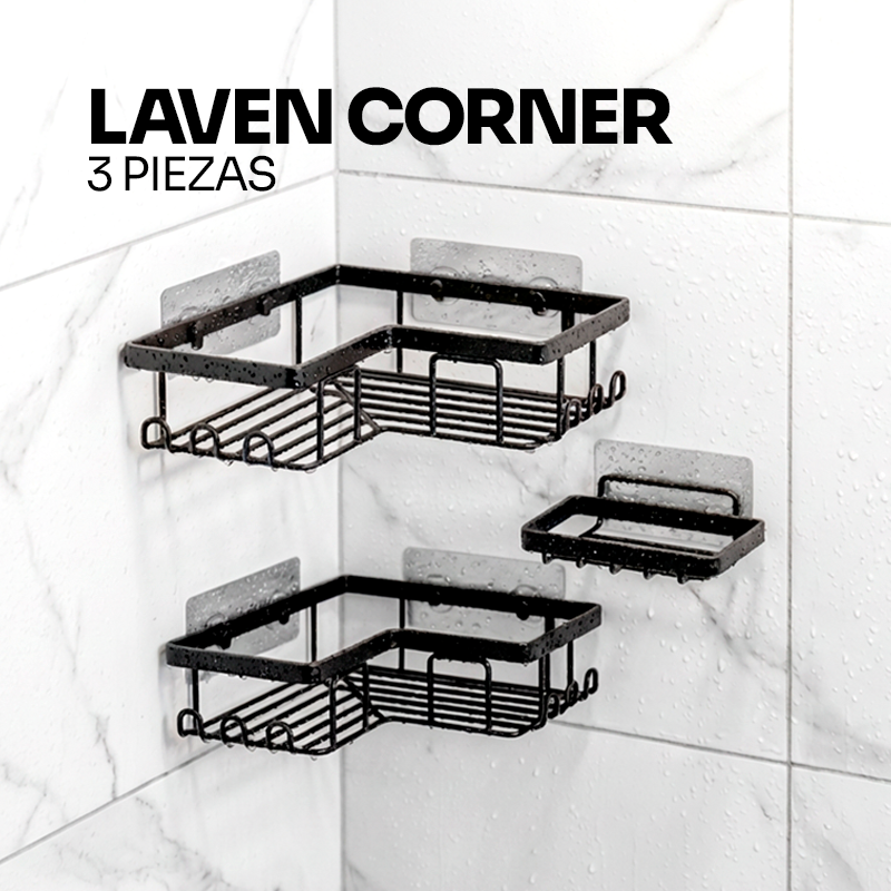 LAVEN Corner edition – Triple Estante Adhesivo
