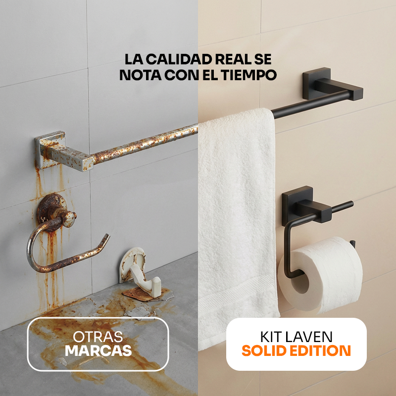LAVEN Solid Edition black – Kit Amurado 4 Piezas